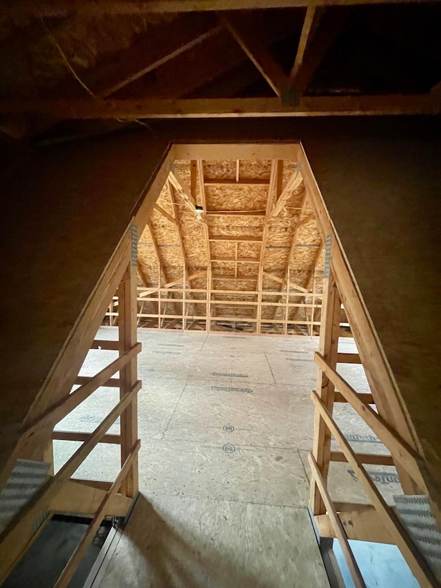 view of attic