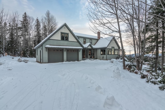 view of front of house featuring a garage