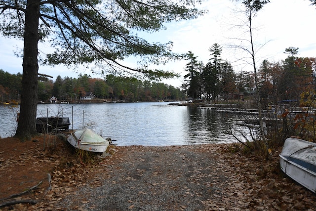 55 Lakeshore Dr, Casco, ME 04015 - water view featuring a forest
