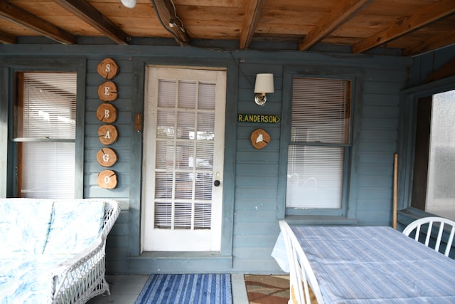 view of doorway to property