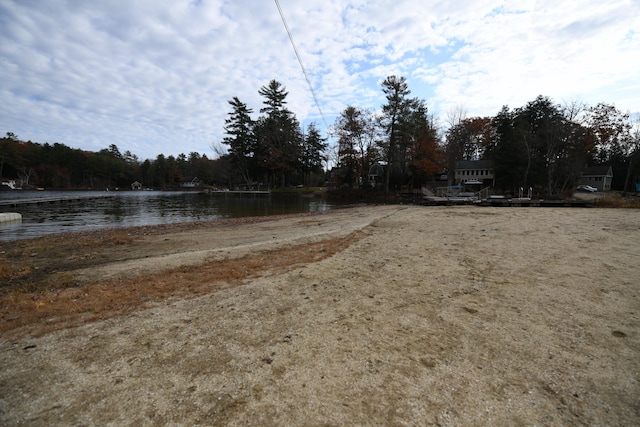 view of street featuring a water view