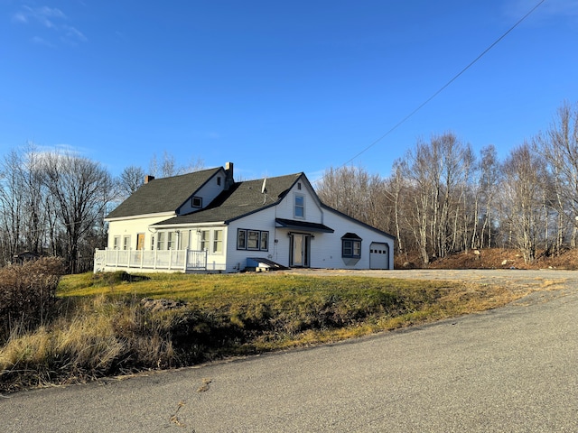 exterior space with covered porch