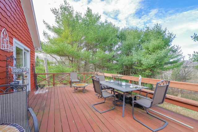 view of wooden deck