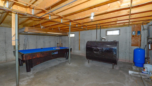 basement featuring billiards