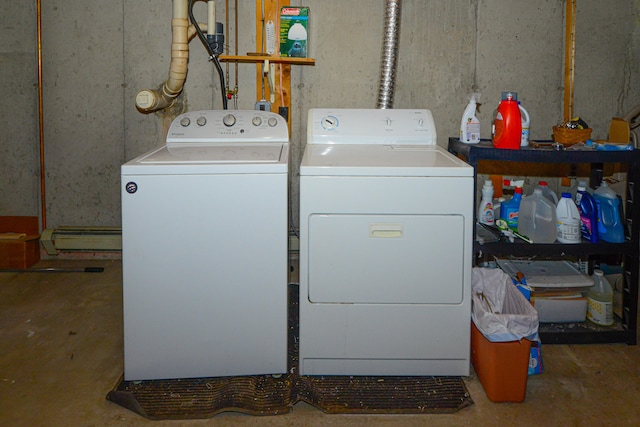 laundry area featuring washer and dryer