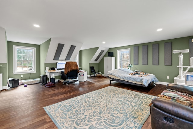 bedroom featuring hardwood / wood-style flooring