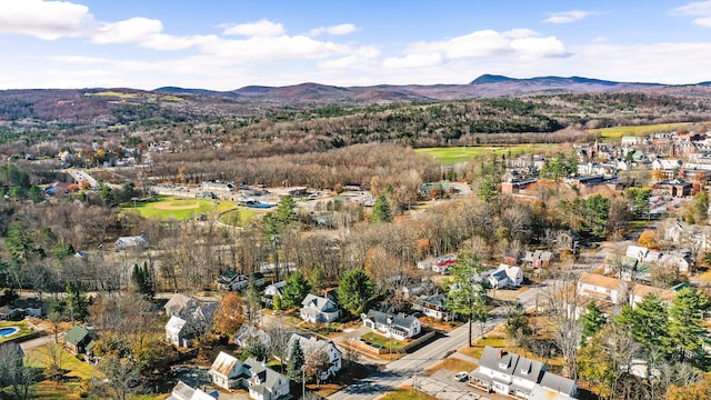 bird's eye view featuring a mountain view