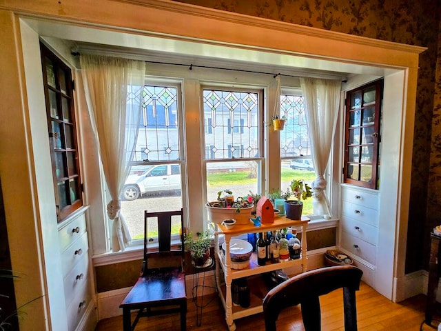 interior space featuring light hardwood / wood-style flooring