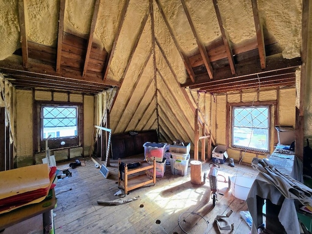 view of attic