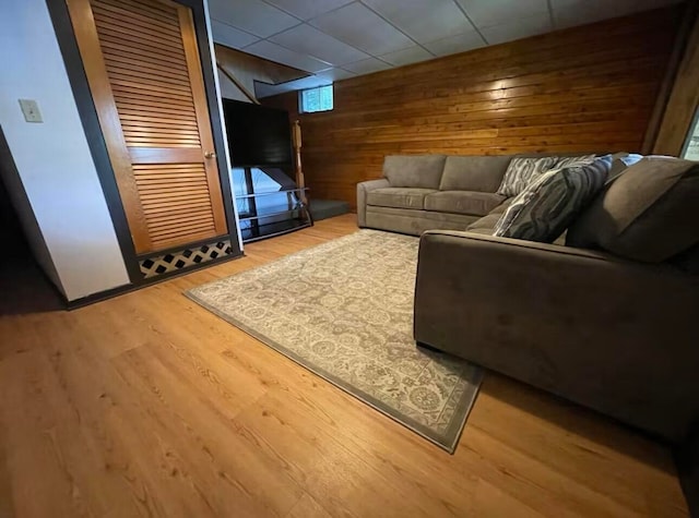 living room featuring wood-type flooring