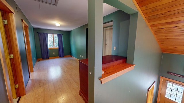 hallway featuring light hardwood / wood-style floors