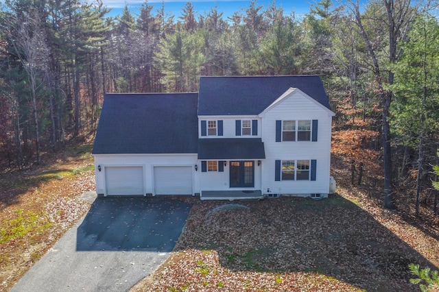 view of front of home featuring a garage