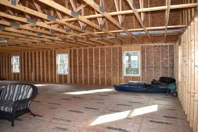 miscellaneous room featuring a wealth of natural light