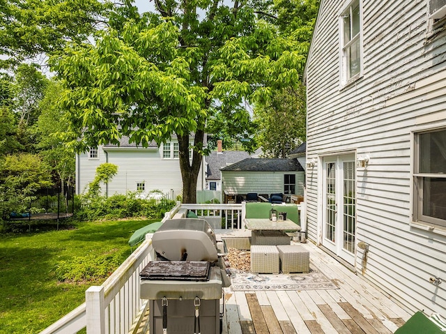 97 Chestnut St, Camden, ME 04843 - deck featuring a yard and an outdoor hangout area