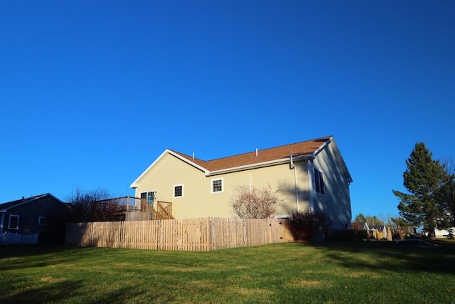 exterior space with a yard