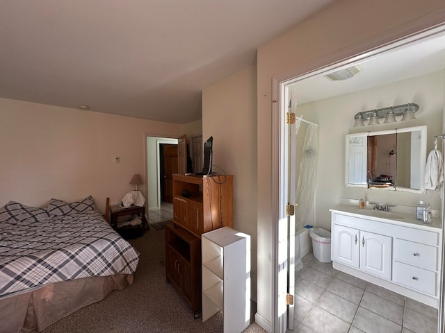 bedroom with sink