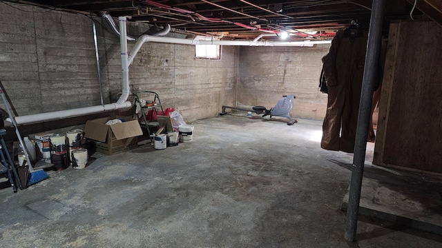 view of basement