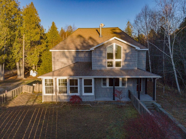 view of rear view of property