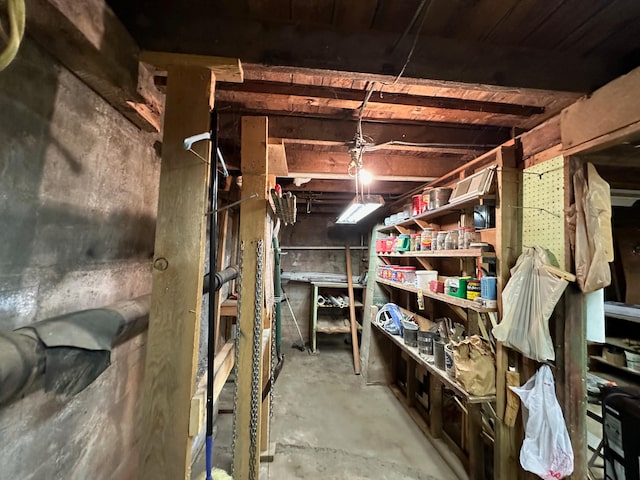 view of storage area