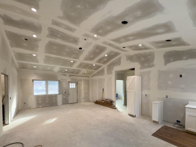 interior space with lofted ceiling