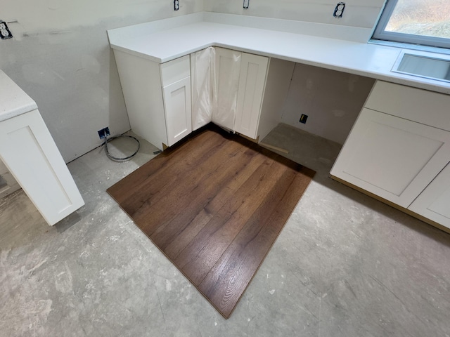 interior space with white cabinets