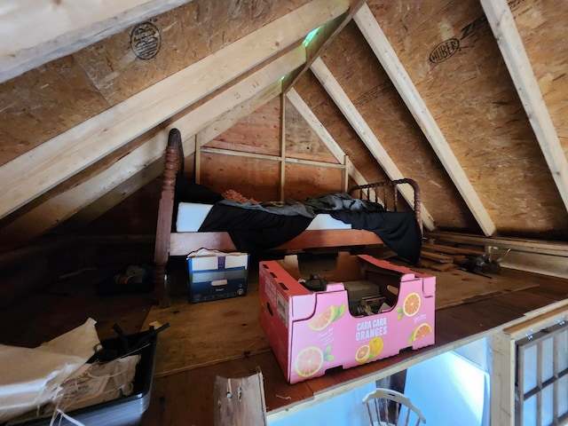 view of attic