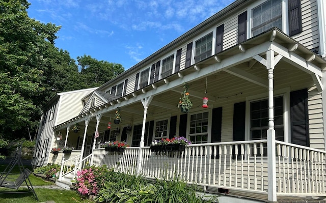 exterior space featuring covered porch