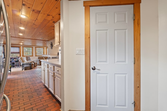 kitchen featuring wood ceiling