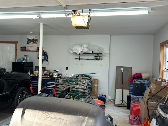 garage featuring a garage door opener