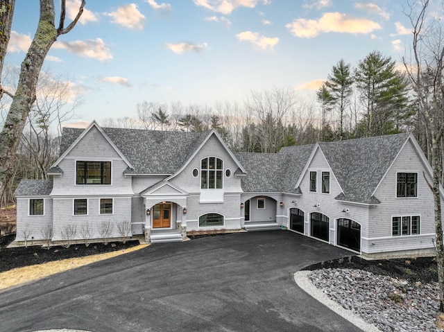 view of french country inspired facade