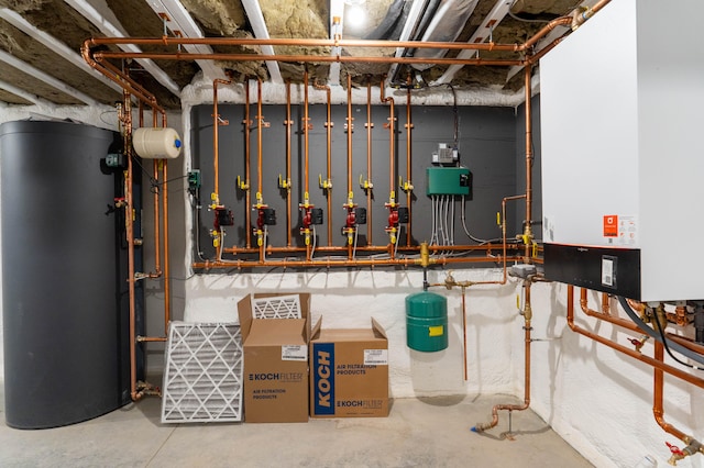 utilities featuring gas water heater and tankless water heater