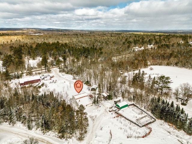 view of snowy aerial view