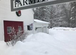 view of snow covered exterior