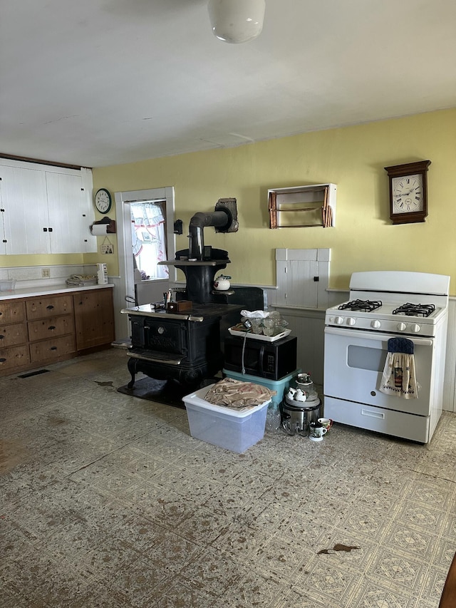 kitchen featuring white gas range oven