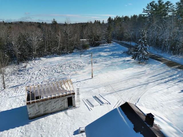 view of snowy yard