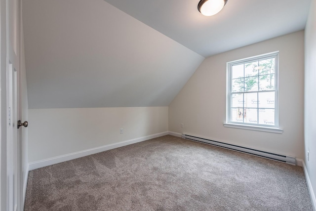 LOT5 Clarks Bridge Rd, Waterboro, ME 04087 - bonus room featuring baseboard heating, carpet floors, and vaulted ceiling