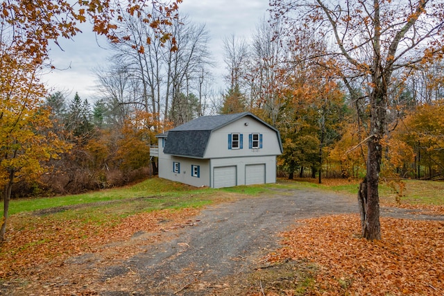 view of home's exterior featuring a garage