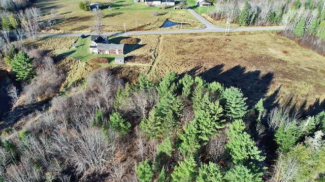 aerial view with a rural view