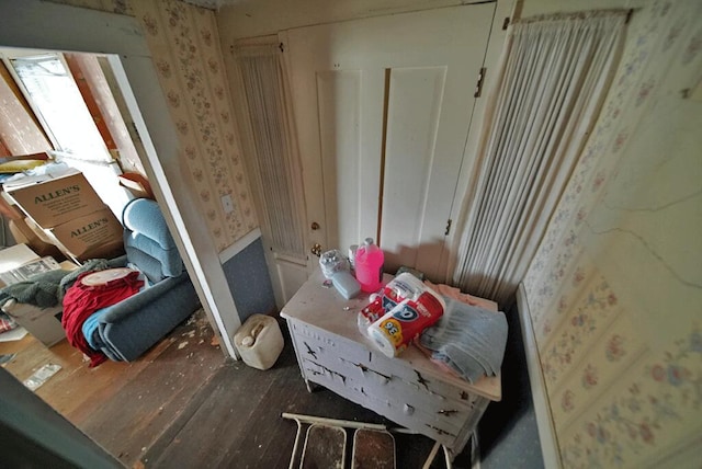 bedroom featuring dark wood-type flooring