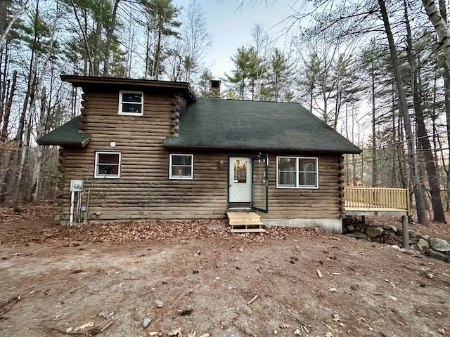 111 Ice Rd, Acton, ME 04001 - view of log home
