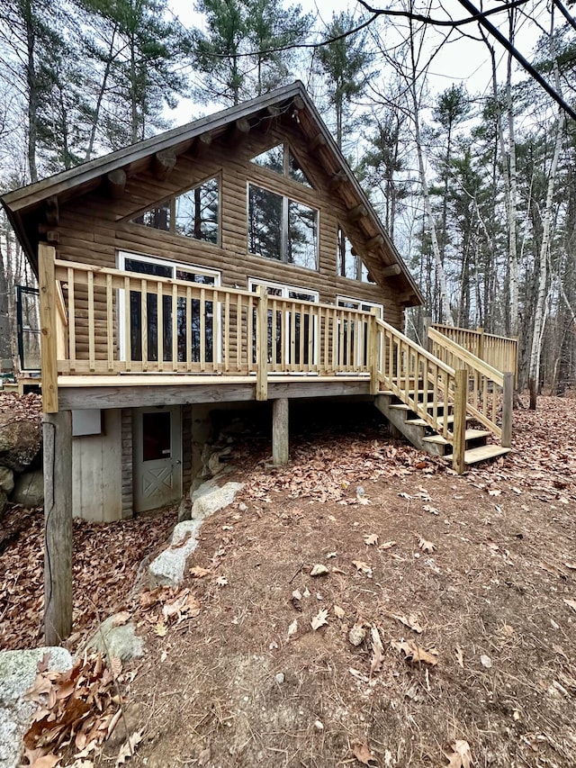 111 Ice Rd, Acton, ME 04001 - back of house with a deck