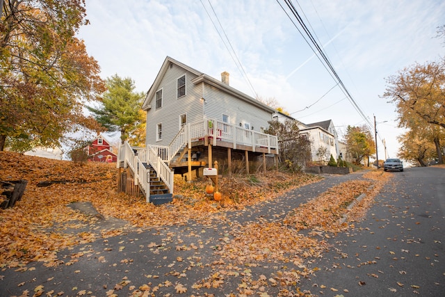 exterior space featuring a deck