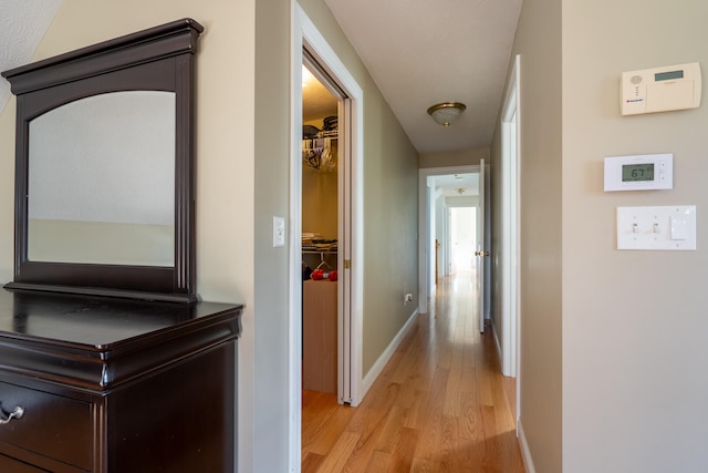 hall featuring light hardwood / wood-style floors