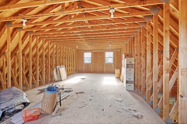 view of attic