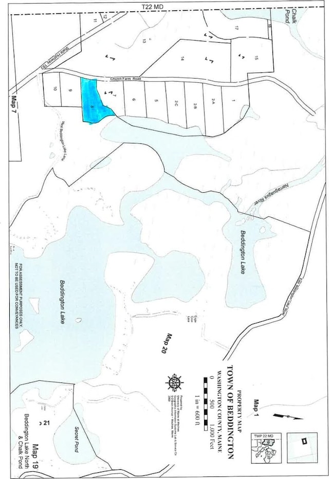 LOT19-08 Church Farm Rd, Beddington ME, 04622 land for sale