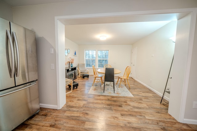 dining area featuring light hardwood / wood-style flooring