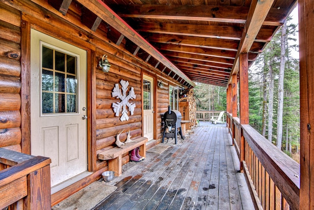 658 Mingo Loop Rd, Rangeley, ME 04970 - deck featuring area for grilling