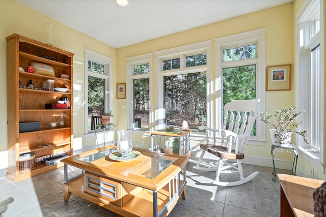 view of sunroom