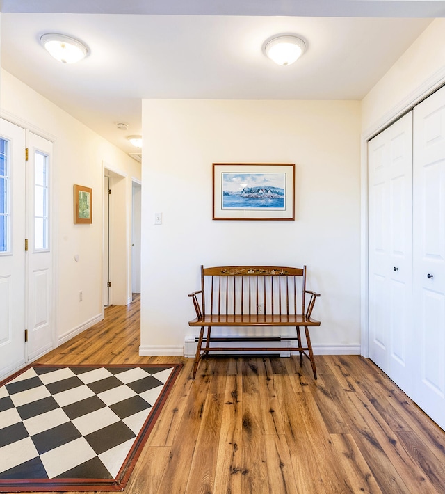 foyer featuring hardwood / wood-style floors