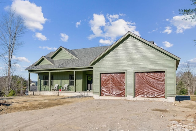 view of front of property with covered porch